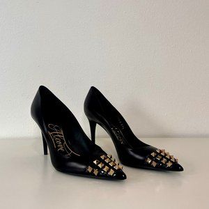 NEW Valentino Rockstud Alcove Leather Heels Sz 7.5